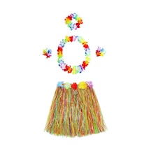 Yetişkin Ve Çocuk Uyumlu Luau Aloha Hawaii Kolye Renkli Etek Tdrtr