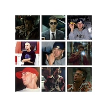 Fight Clup-eminem Kolaj Desenli Tasarım 9 Lu Fotokart Seti