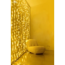 Trendpoint 3x3 Metre Perde Led Animasyonlu 12 Saçaklı 300 Ledli Fişli Eklenebilir 8 Fonksiyonlu