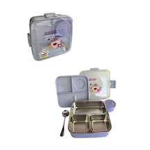 Astral Seal İthal Çelik Lunch Box Lx-7119 17x17x9 Cm Sızdırmaz, Dayanıklı Yemek Taşıma Kabı Mor