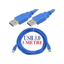 3 Metre USB 3.0 Uzatma Kablosu Erkek - Erkek Uzatıcı HDD Kablo