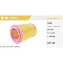 WINKEL WAF-K16 WINKEL HAVA FİLTRESİ BONGO K2900 08- TEK TEKER