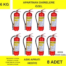 Daire Ve Apartmanlara Uygun 6 Kg Yangın Söndürücü + 4 Yıl Tarih + Askı Paratı