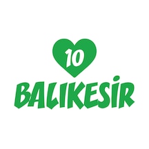 Kalpli 10 Balıkesir Araba Sticker 17x17 Cm Yeşil
