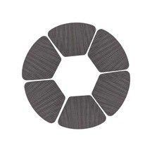 6x Yuvarlak Servis Altlığı Bardak Altlığı Çok Renkli Kaygan Olmayan Masa Pedi Koyu Gri