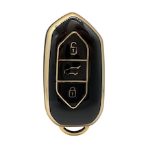 Togg T10x 3 Tuşlu Smart Nano Koruma Anahtar Kılıfı Siyah Gold Altın Renk Yüksek Kalite