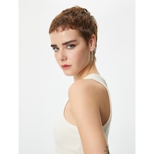 Koton Basic Halter Yaka Atlet Ribanalı Pamuklu Bej 4sal30065ık 4SAL30065IK050