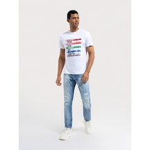 Loose Tapered Loose Fit Erkek Pantolon Denim