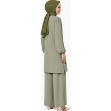 Unika Boutique Bürümcük Alt Üst Tesettür Takım Haki