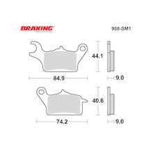 YAMAHA TRICITY 155 2018 BRAKING YARI METALİK SAĞ ÖN FREN BALATASI 988SM1