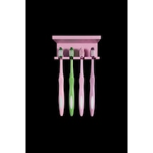 Pembe Yapışkanlı Çok Amaçlı Diş Fırçası Jilet Jiletlik Asacağı Askılığı Askılık Diş Fırçalık Banyo Organizer
