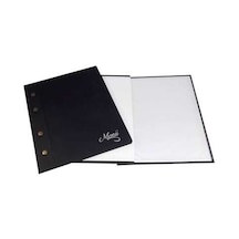 Menü Kabı A5 2 Sayfalı Cilt Bezli 18X23 Siyah