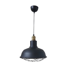 Rys Retro Metal Siyah Dekoratif Eskitme Duylu Kafesli Siyah İçi Siyah Kafe Mutfak Avize Çap:30 Cm-rys3075 Beyaz