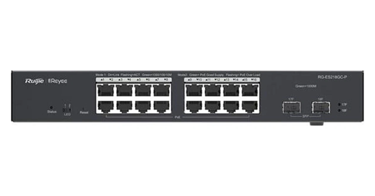 16port 240w Full Poe Reyee Rg-es218gc-p Gigabit 2x Sfp Yönetilebilir Switch Rackmount-115723