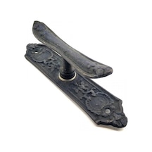 Antika Tarz Dekoratif Pirinç Çiçekli Pencere Kolu - 165x38 Mm, Oksit Diğer