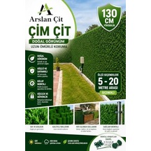 Çim Çit Bahçe Teli Yapay Çim Örgülü Uv Dayanıklı Yeşil Çit, 130 Cm X 7 Mt