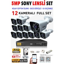 Ids - 12 Kameralı 1080P Fullhd 5Mp Sony Lensli Kamera Seti - 2021
