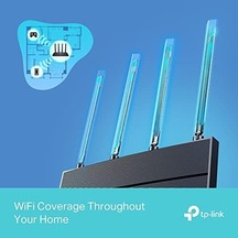 Ax12, Ax1500 Wi-fi 6 Gigabit Portlu Kablosuz Router, Fiber Destekli, 4 Gigabit Lan Portları, Wpa3, Oyun İçin İdeal Xbox/ps4/steam Ve 4k