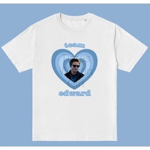 Twilight Team Edward Cullen Tshirt Beyaz