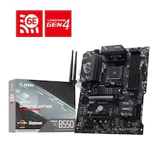 Msı Mb B550 Gamıng Wıfı6e Am4 Ddr4 4800 Oc Hdmı Dp 2x M.2 Usb 10gbps 1g Lan Wıfı6e Atx