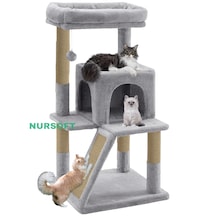 Nursoft Teraslı Dekoratif Kedi Tırmalama Evi - 0091
