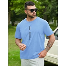 Altamira Erkek Göğüs Dikey Baskılı Oversize T-shirt 001