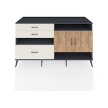 Kronos Konsol 4 Raflı 3 Çekmeceli 2 Kapaklı 176x59x99 Antrasit-ça Antrasit-çam/aytaşı