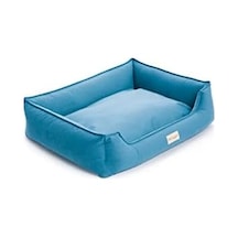 Pet Leo Mavi Köpek Yatağı M 70x90cm Açık Bej