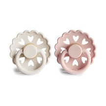 FRIGG Fairytale İkili Kauçuk Emzik - Cream/Blush 6-18 ay Krem