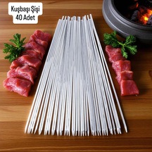 Kuşbaşı Şişi 40 Adet 55 Cm,et Mangal Yassı Şiş,barbekü Şişi