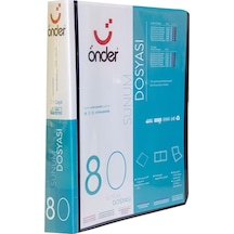 Önder Katalog Sunum Dosyası Ön Cepli Pp 80 Li Siyah 1280-3 Çok Renkli