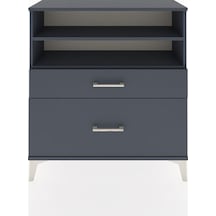 Arges Şifonyer 2 Raflı 2 Çekmeceli 88x30x96 Antrasit-antrasit Antrasit