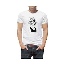 Anime Dragon Ball Baskılı Beyaz Erkek Tshirt (530981067)