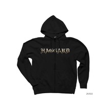Haggard Logo Siyah Fermuarlı Kapşonlu Sweatshirt