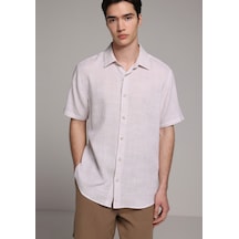 Colin's Colins Regular Fit Shirt Neck Düz Erkek Bej Kısa Kol Gömlek Cl1080095 Q1.v1 Beı