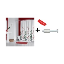 Banyo Duş Perdesi 7766 120x200 Perde Borusu Askı Aparatı 90x130 Hediyeli Çok Renkli