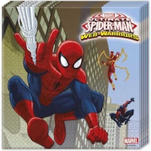 Spıder-Man Örümcek Adam Desenli Kağıt Peçete 20'Li