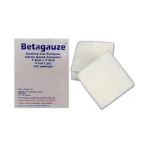 Betagauze 25 li Steril Gazlı Bez Kompres 7,5x7,5cm Spanç 100 Adet