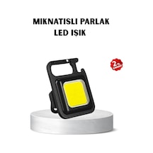Hubrendy Tekno Usb Type-c Şarjlı Mini Fener Manyetik, Katlanabilir Ve Şişe Açacaklı Tasarım AÇIK GRİ KAHVE KARIŞIMI