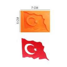 Türk Bayrağı Silikon Şeker Hamuru, Sabun, Mum Kalıp