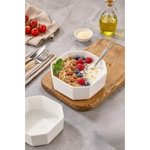 Porselen Makarna Kasesi 14,5 Cm Çok Amaçlı Servis Kasesi Salata, Kahvaltı, Meze Ve Tatlı Kasesi Beyaz - 909487041 Beyaz
