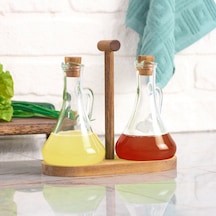 Mienn 2'li Yağdanlık Seti - Şeffaf / Kahverengi - 300 Ml Renkli