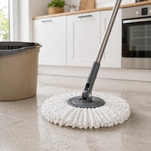 Döner Yedek Mop Ucu Mikrofiber Temizlik Bezi 35 Cm Tüm Modellerle Uyumlu Başlığı Döner Mop Bezi Yedek Parça Kolay Tak Çıkar Spın Püskülü 50 x 22