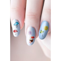 Mevsimler Tırnak Dövmesi, Tırnak Tattoo, Nail Art, Tırnak Sticker