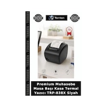 Premium Muhasebe Masa Başı Kasa Termal Yazıcı Trp-838x Siyah