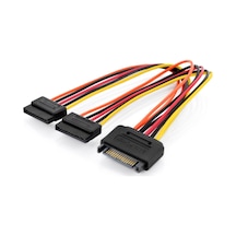 Dahili Y-güç Kaynağı Kablosu, Erkek/dişi/dişi, 0.3 Metre,sata 15-pin - 2 X Sata 15-pin&lt Br&gt Internal Y-power Supply Cable M/f/f, 0.3m, Sata 15-pi