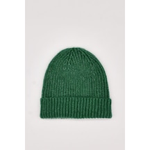 Kadın Trend Bere Yeşil Kışlık Şapka - Standart