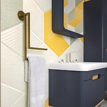 lyla concept Lotus Wall Gold Banyo Havluluğu, Havluluk Duvara Monte Altın