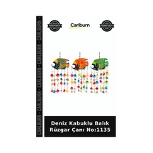 Özel Üretim Dekoratif Hediyelik Bahçe Balkon Süs Deniz Kabuklu Balık Rüzgar Çanı No:1135