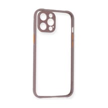 Apple  Uyumlu  iPhone 12 Kılıf Miami Şeffaf Silikon Açık Mor,